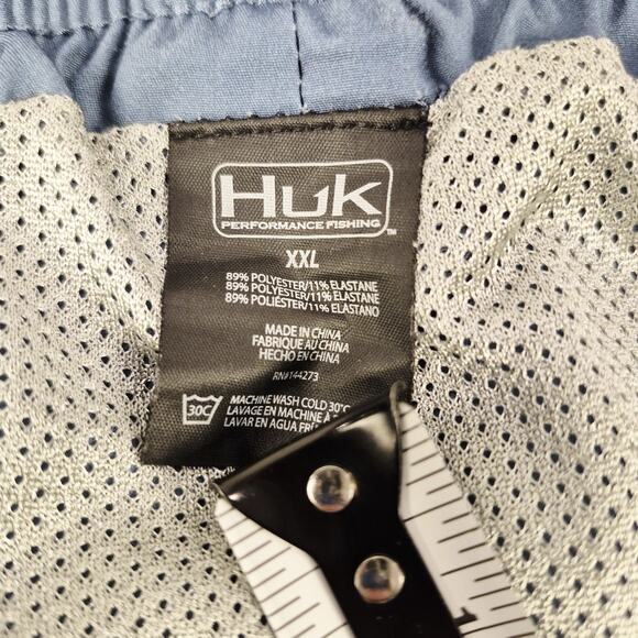 HUK Pursuit Volley Swim Shorts Mens XL Blue Performance Fishing Lined Hybrid - Picture 6 of 10